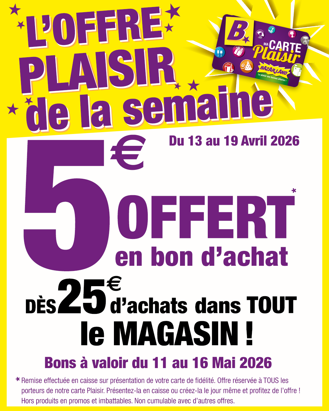 Promotions Magasin Bazarland Saint-Georges-sur-Loire