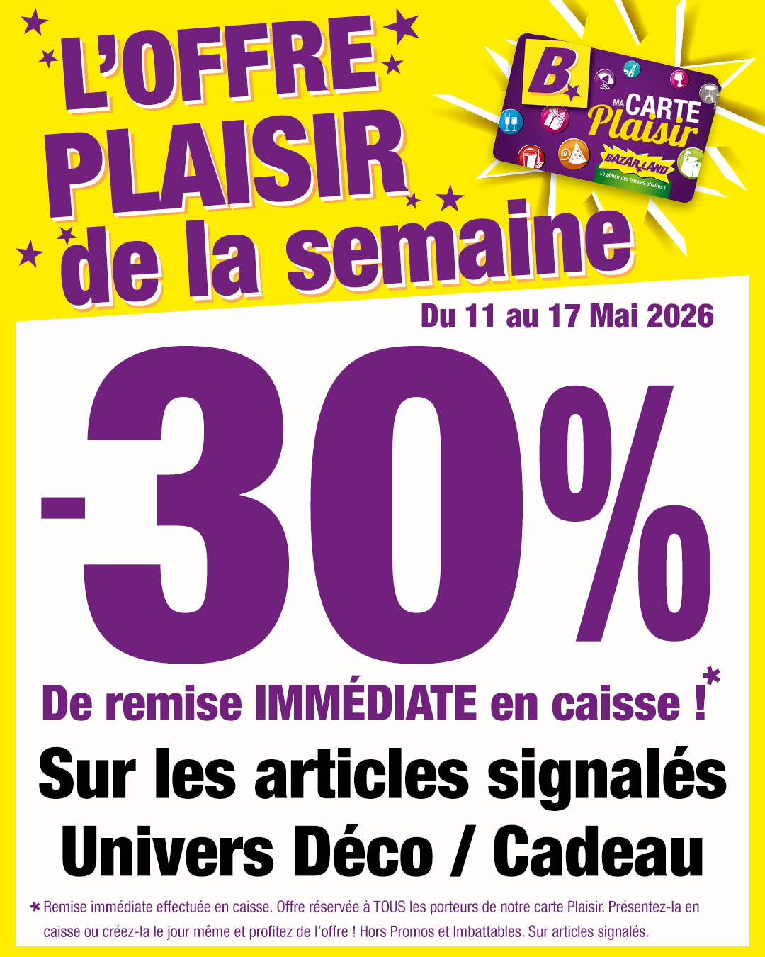 Promotions Magasin Bazarland Craon
